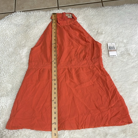 NWT Michael Kors Women's Coral Silk Sleeveless Shirt, Size 12 - Picture 6 of 8